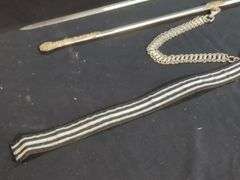 Ornate Ceremonial Sword with Scabbard and Belt