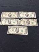Lot of (5) Ten Dollar Bills