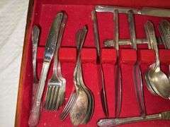 Silverware Set in Wood Case
