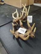 DEER ANTLER PAPER TOWEL HOLDER WITH SALT AND PEPPER HOLDER AND COASTER