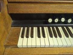 Ornate Pump Organ and Matching Stool