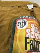SUNSCREEN FABRIC.  NEVER OPENED  6FT X 20 FT