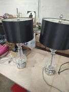 2 TABLE LAMPS WITH SHADES - 26 INCHES TALL