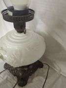 Floral Milk Glass Lamp