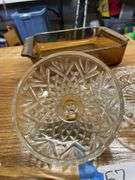 Assorted Glassware: Purple Art Glass Bowl, Covered Dish, and Brown Glass Baking Pan