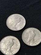 1923 Peace Silver Dollars - Group of Three