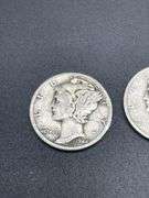 TWELVE MERCURY DIMES