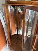 Curved Glass Display Cabinet with Key