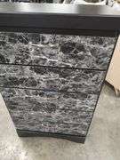 5 DRAWER CHEST WITH MARBLE LOOK FRONT - 30X16X48