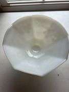 Milk Glass Footed Bowl with Grape Design
