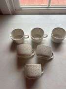 Set of 6 Speckled Ceramic Coffee Mugs