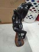 CARVED WOOD STATUE 19 INCHES TALL