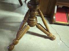 Ornate Pump Organ and Matching Stool