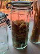 Set of Four Glass Canisters with Latch Closures