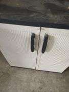2 DOOR HARD PLASTIC STORAGE CABINET - 35X18X36