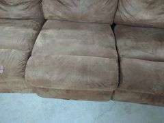 Brown Three-Seat Reclining Sofa