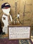 Handcrafted Winter Decor - Snowman and Amazing Grace Framed Art