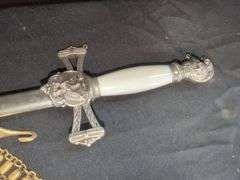 Knights Templar Ceremonial Sword with Belt and Chain
