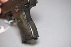Hi-Point C9 Pistol In 9MM Luger Caliber, has safety on left rear of slide, adjustable sights, one single stack magazine, about good condition, no box or book, SN-P1409435.