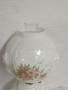 Floral Milk Glass Lamp