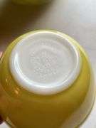 Pyrex Mixing Bowl Set - Three Piece - Yellow and Olive