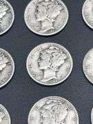 TWELVE MERCURY DIMES