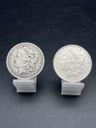 TWO MORGAN SILVER DOLLARS