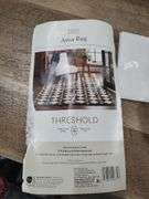 THRESHOLD BROWN AND WHITE PATTERNED AREA RUG - 5X7 FT