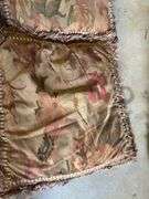 Assorted Decorative Throw Pillows - Leather, Suede, and Floral Set