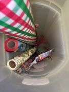 Two Storage Bins of Holiday Decorations