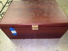 Stanley Cooler, Wood Box, and Metal Rack Lot