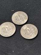 1974 Eisenhower "Ike" Silver Dollar Coins - Lot of 3