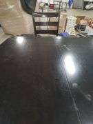 HIGH TOP DINING TABLE WITH 4 STOOLS AND UNDER TABLE STORAGE - TABLE MEASURES 53X53X36 CHAIRS ARE 23 INCHES FLOOR TO SEAT
