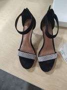 STYLE AND CO PHILLYIS BLACK AND SILVER HEELS SZ 9.5M