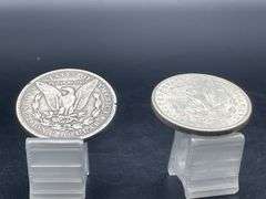 TWO MORGAN SILVER DOLLARS