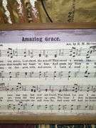 Handcrafted Winter Decor - Snowman and Amazing Grace Framed Art