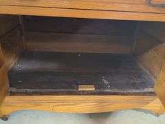 Wood Washstand with Marble Top