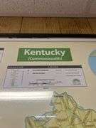 Framed Kentucky Commonwealth Wall Map
