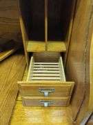 Oak Roll Top Desk with Storage