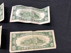 Group of Ten Dollar Bills