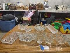 Pressed Glass Servingware Assortment