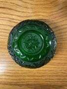 Set of 19 Green Depression Glass Bowls with Floral Design
