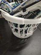 CLOTHES HANGERS AND LAUNDRY BASKET