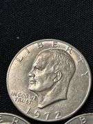 Three 1972 Eisenhower "Ike" Dollar Coins