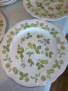 Petite Flora Ironstone Plates - Set of 7
