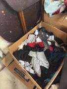 BOXES OF GENERAL HOUSEHOLD ITEMS AND CLOTHES