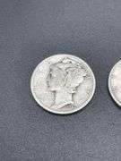 TWELVE MERCURY DIMES