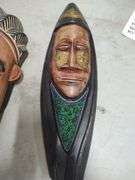 2 HANDCRAFTED AFRICAN WOOD WALL HANGING MASK
