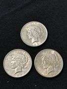 1923 Peace Silver Dollars - Group of Three