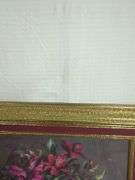 Framed Still Life Art Print of Flowers and Grapes